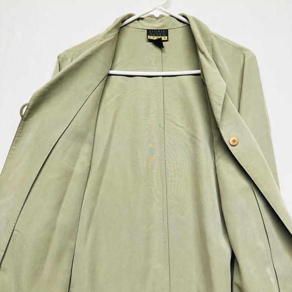 Sigrid Olsen Sport Sage Green Business Casual Jacket Linen Blend Women's 14 - Picture 14 of 15